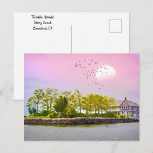 Carte Postale Îles Thimble au coucher du soleil