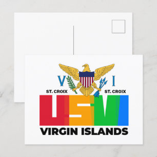 Carte Postale Îles Vierges américaines Sainte-Croix USVI Tropica