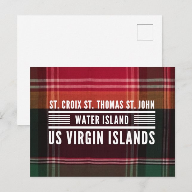 Carte Postale Îles Vierges américaines USVI Madras Caraïbes (Devant / Derrière)
