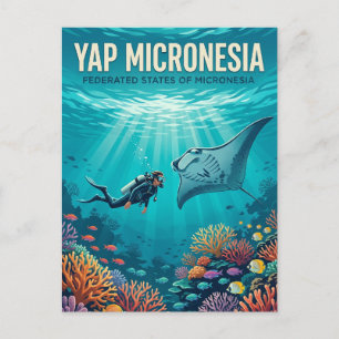 Carte Postale Îles Yap, États fédérés de Micronésie