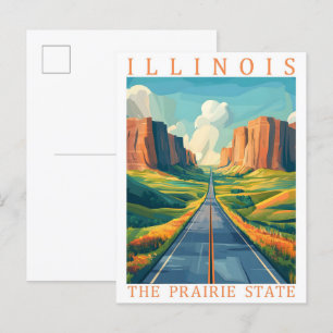 Carte Postale Illinois the Prairie State USA Travel Place