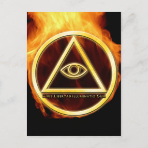 Carte Postale Illuminati en feu