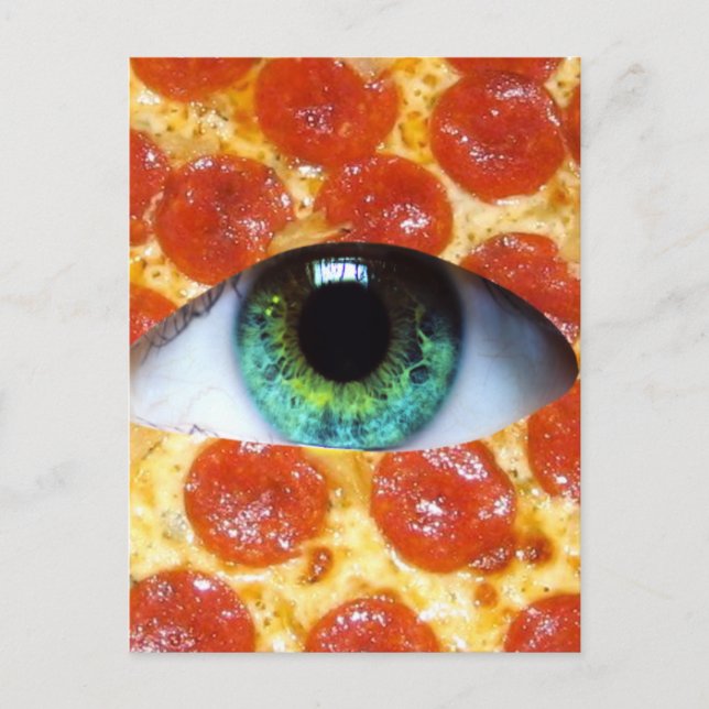 Carte Postale Illuminati Pizza (Devant)