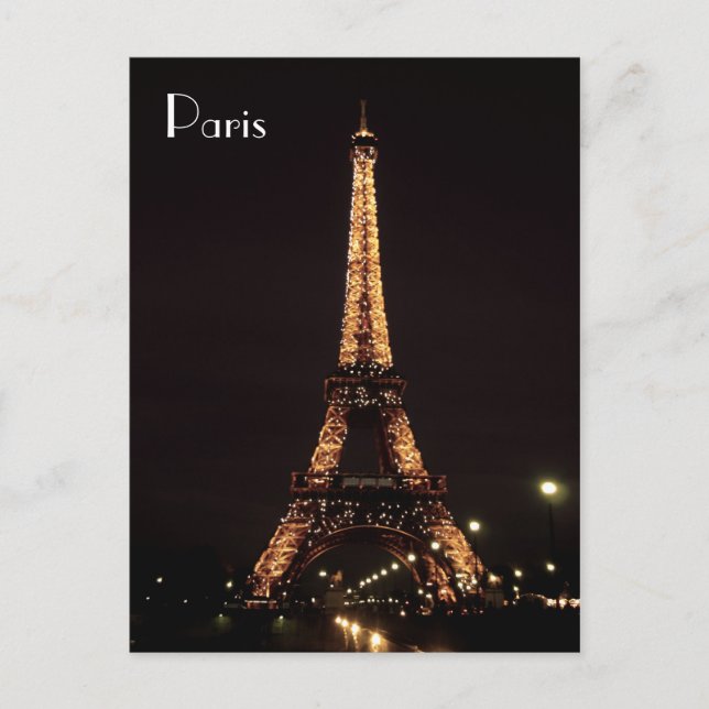 Carte Postale Illuminations de Paris : Tour Eiffel (Devant)