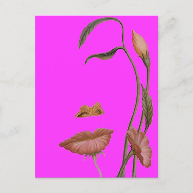 Carte Postale Illusion de fleur faciale (Devant)