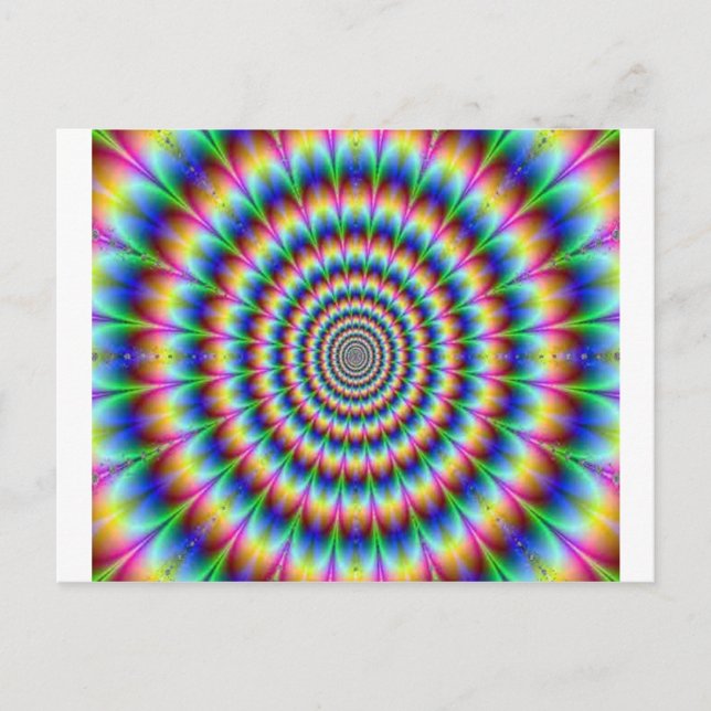 Carte Postale Illusion de mouvement du cercle psychédélique éblo (Devant)