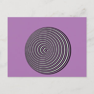 Carte Postale Illusion optique 3D blanc optique 3D 3D