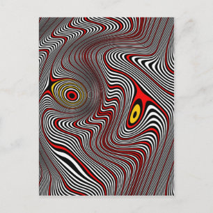 Carte Postale Illusion optique d'aura de migraine