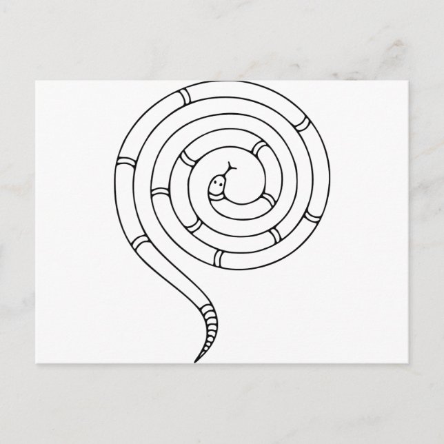 Carte Postale Illusion optique de serpent impossible (Devant)