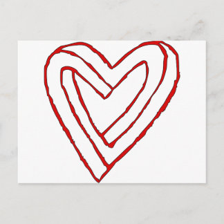 Carte Postale Illusion optique du coeur impossible