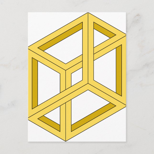 Carte Postale Illusion optique illusion impossible illusion 3d G (Devant)