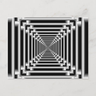 Carte Postale Illusion optique noire et blanche