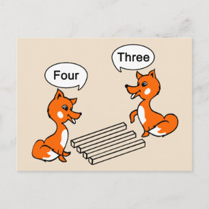 Carte Postale Illusion optique Trick Fox