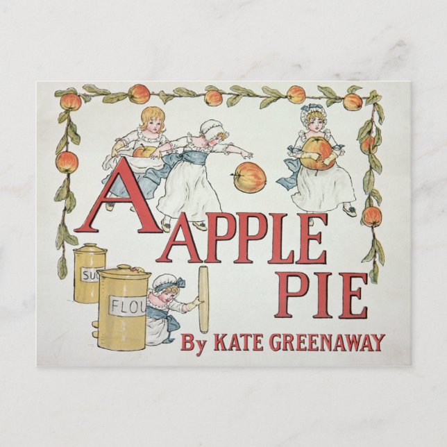 Carte Postale Illustration 'A' de 'Apple Pie Alphabet' (Devant)