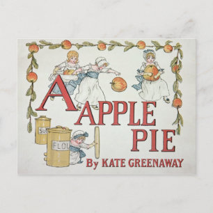Carte Postale Illustration 'A' de 'Apple Pie Alphabet'