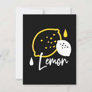 Carte Postale Illustration Abstraite au citron - Art des agrumes