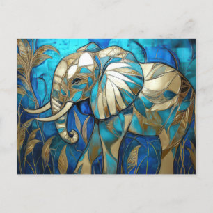 Carte Postale illustration abstraite d'un éléphant