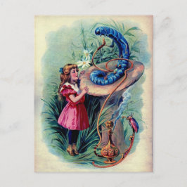 Carte Postale Illustration Antique Alice au pays des merveilles 