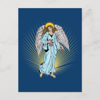 Carte Postale Illustration antique d'un ange sur les tee-shirts,
