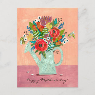 Carte Postale Illustration Boho Flowers