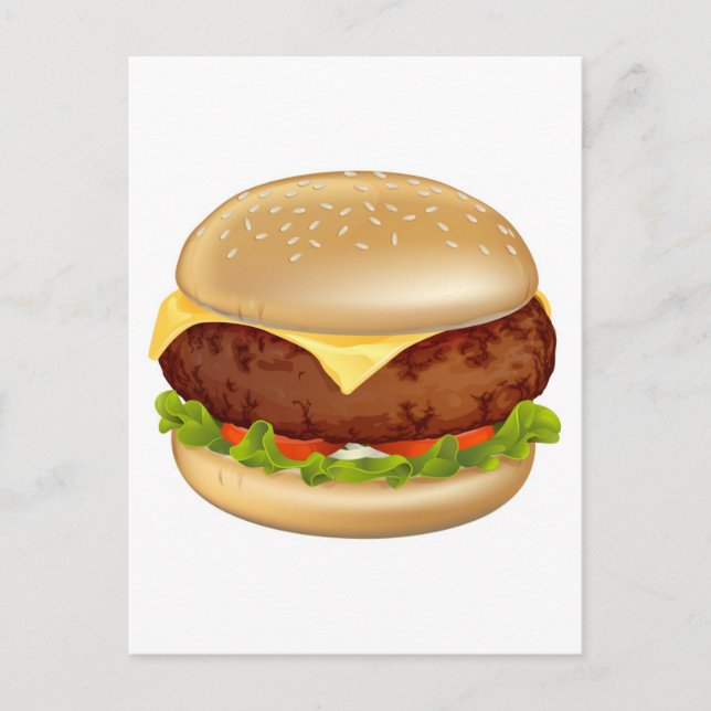 Carte Postale Illustration Burger (Devant)