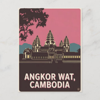 Carte Postale Illustration d'Angkor Wat Cambodia