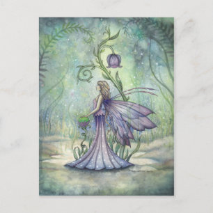 Carte Postale Illustration d'art aquarelle de fée du début du pr