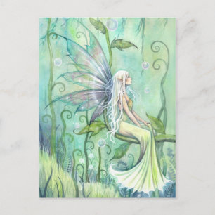 Carte Postale Illustration d'art de fée de méditation