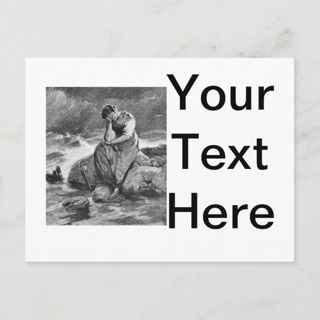 Carte Postale Illustration d'art de sympathie gothique vintage d (Devant)