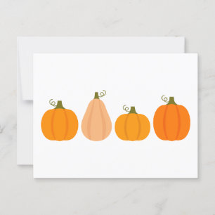 Carte Postale Illustration d'automne citrouille