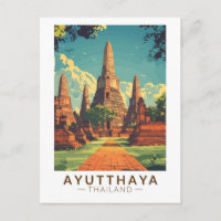 Illustration d'Ayutthaya Thaïlande Art de voyage V