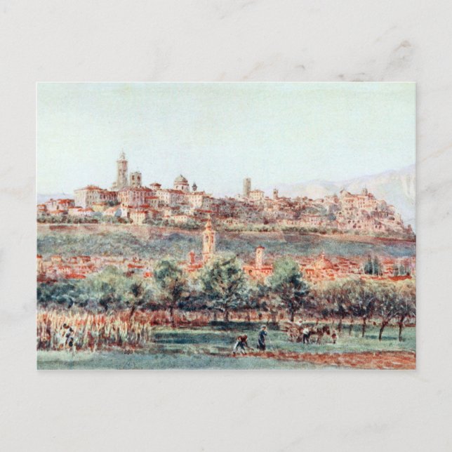 Carte Postale Illustration de Bergamo, Italie (Devant)