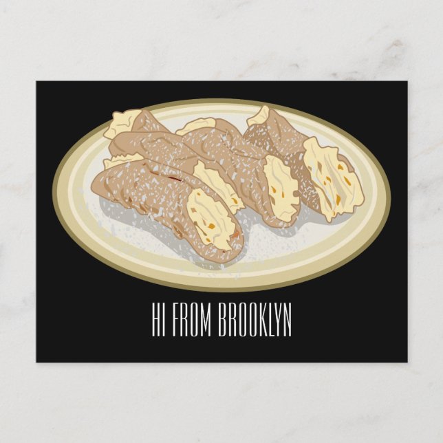 Carte Postale Illustration de Cannoli (Devant)