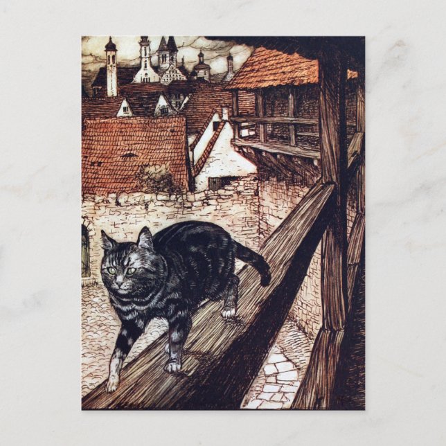 Carte Postale Illustration de Castle Cat Rackham (Devant)