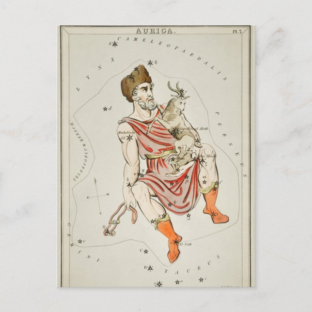 Carte Postale Illustration de constellation vintage (Devant)