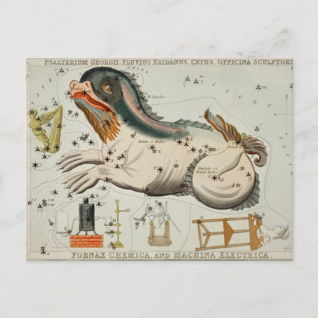 Carte Postale Illustration de constellation vintage (Devant)