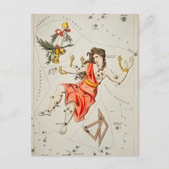 Carte Postale Illustration de constellation vintage (Devant)