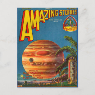 Carte Postale Illustration de couverture de livre de science-fic