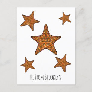 Carte Postale Illustration de dessin de Starfish