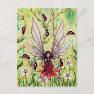 Carte Postale Illustration de fantasy artistique d'une jolie coc
