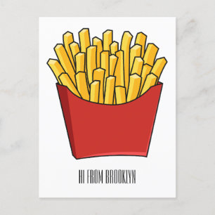 Carte Postale Illustration de frites