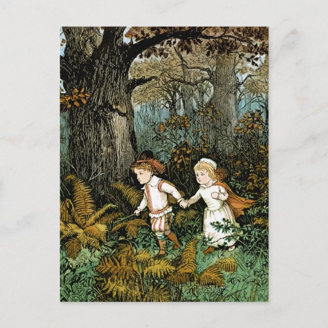 Carte Postale Illustration de Hansel et Gretel (Devant)