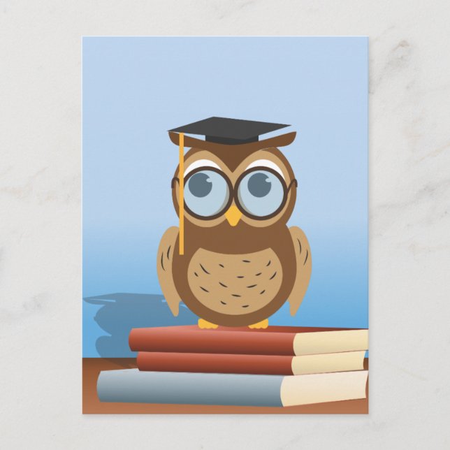 Carte Postale Illustration de hibou (Devant)