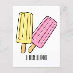 Carte Postale Illustration de Ice pop