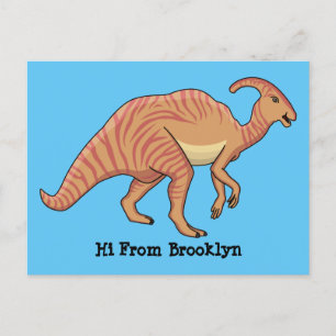 Carte Postale Illustration de la caricature de dinosaure du para