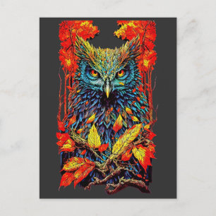 Carte Postale Illustration de la Chouette forestière T-Shirt Swe