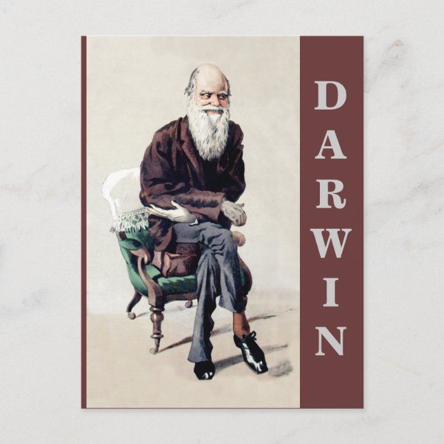 Carte Postale Illustration de la foire Charles Darwin Vanity (Devant)