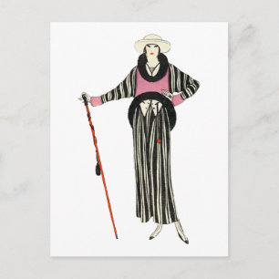 Carte Postale Illustration de la mode féminine des années 1920