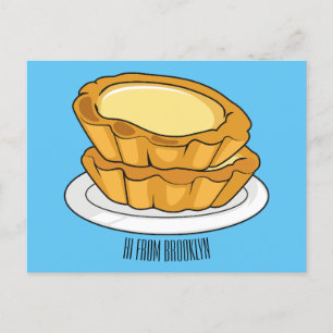 Carte Postale Illustration de la tarte à l'oeuf