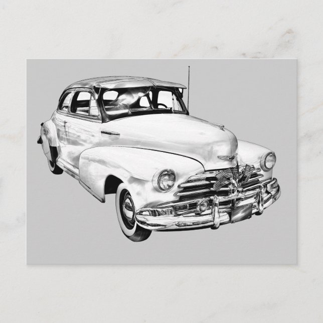 Carte Postale Illustration de la voiture Chevrolet Fleetmaster 1 (Devant)